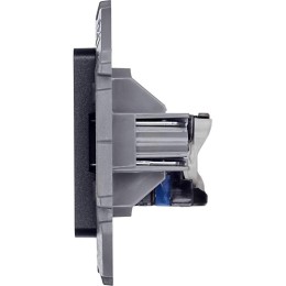 Розетка компьютерная Inspiria RJ45 кат.6 UTP механизм антрацит Leg 673833