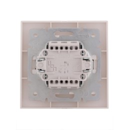 Выключатель 2-кл. СП Rain 10А IP20 жемчуж./бел. метал. LEZARD 703-3030-101