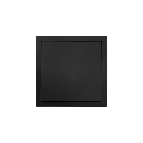 Кнопка звонка СП ZIMA IP20 безвинт. зажим черн. бархат LEZARD 704-4288-103QC