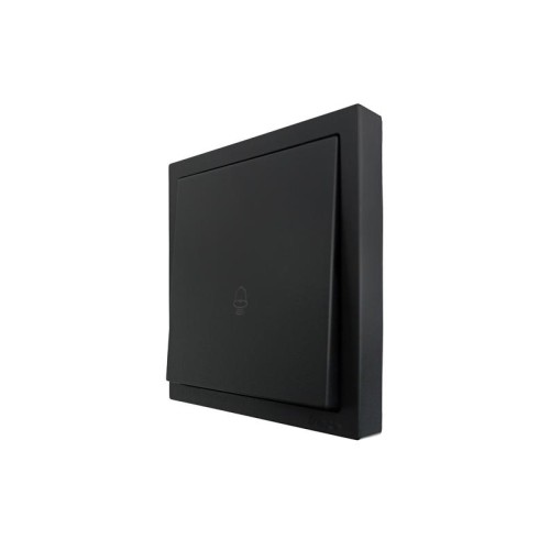Кнопка звонка СП ZIMA IP20 безвинт. зажим черн. бархат LEZARD 704-4288-103QC