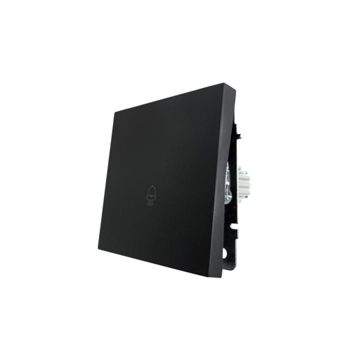 Кнопка звонка СП ZIMA IP20 безвинт. зажим черн. бархат LEZARD 704-4288-103QC