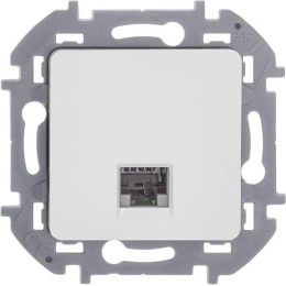 Розетка компьютерная Inspiria RJ45 кат.6 UTP механизм бел. Leg 673830