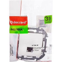 Розетка компьютерная Inspiria RJ45 кат.6 UTP механизм бел. Leg 673830