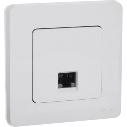 Розетка компьютерная Inspiria RJ45 кат.6 UTP механизм бел. Leg 673830