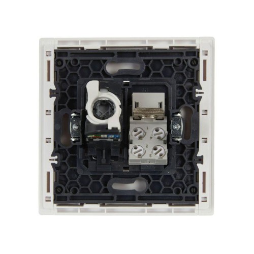 Розетка 2-м RJ11+RJ45 кат.5E FORTE&PIANO FP235 бел. IEK FP-KT20-O-1-K01