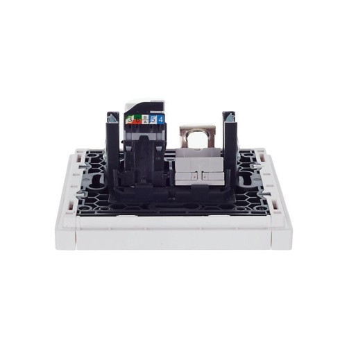 Розетка 2-м RJ11+RJ45 кат.5E FORTE&PIANO FP235 бел. IEK FP-KT20-O-1-K01
