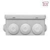 Коробка распределительная КМР-030-014 100х100х50 IP55 с крышкой для прямого монтажа 10 мембранных вв