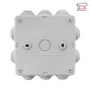 Коробка распределительная КМР-030-014 100х100х50 IP55 с крышкой для прямого монтажа 10 мембранных вв