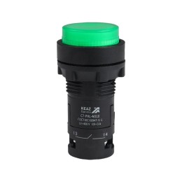 Кнопка с фиксацией с подсветкой OptiSignal Compact D22 С7-PHL-M301 зел. 1НЗ 230В AC XB7NJ03M2 КЭАЗ 3