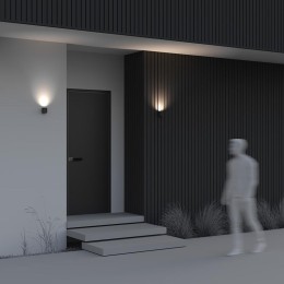 Светильник Slat 1х10Вт GU10 IP54 бра настен. Maytoni O044WL-01B