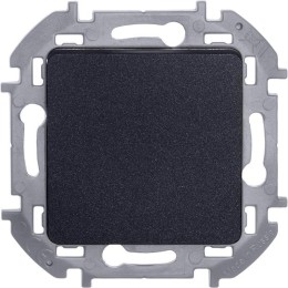 Выключатель кнопочный Inspiria 6А 250В без фиксации НО/НЗ механизм антрацит Leg 673693