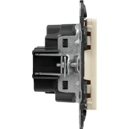 Розетка 1-м СП Valena Life 16А IP20 250В 2P защ. шторки безвинтов. клеммы с лицев. панелью механизм