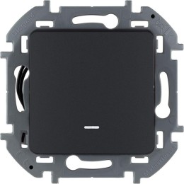 Переключатель 1-кл. Inspiria 10А IP20 250В 10AX с подсветкой / индикацией механизм антрацит Leg 6736