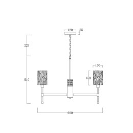 Люстра Elsa 60Вт E14х6 IP20 Freya FR5133PL-06CH