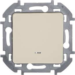 Переключатель 1-кл. Inspiria 10А IP20 250В 10AX с подсветкой / индикацией механизм сл. кость Leg 673