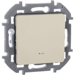 Переключатель 1-кл. Inspiria 10А IP20 250В 10AX с подсветкой / индикацией механизм сл. кость Leg 673