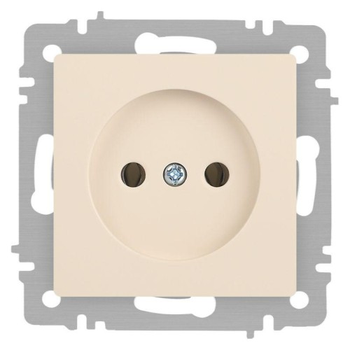 Розетка 1-м СП Accent 6-201-02 16А IP20 250В 2P сл. кость Intro Б0063659
