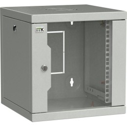 Шкаф сетевой LINEA WS 10дюйм 6U 320х310мм дверь стекл. сер. ITK LWS3-06U33-GF
