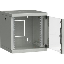 Шкаф сетевой LINEA WS 10дюйм 6U 320х310мм дверь стекл. сер. ITK LWS3-06U33-GF