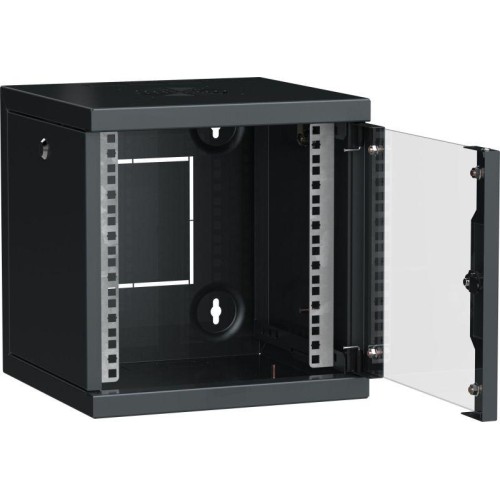 Шкаф сетевой LINEA WS 10дюйм 6U 320х310мм дверь стекл. черн. ITK LWS5-06U33-GF