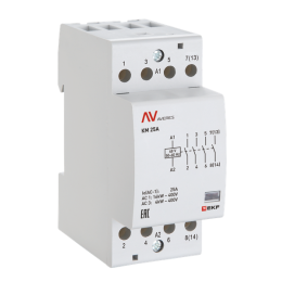 Контактор модульный КМ 25А 3NO+1NC 24В AC (2 мод.) AVERES EKF km-av-2-25-31-24V