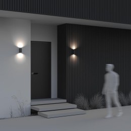 Светильник Slat 2х10Вт GU10 IP54 бра настен. Maytoni O044WL-02B