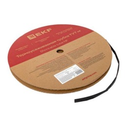 Трубка термоусадочная ТУТ нг 10/5 черн. (уп.100м) EKF tut-10-b