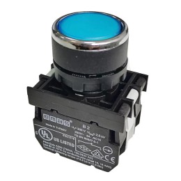 Кнопка с подсветкой-светодиод B172DМ син. EMAS B172DM