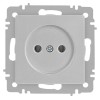 Розетка 1-м СП Accent 6-201-03 16А IP20 250В 2P алюм. Intro Б0063661
