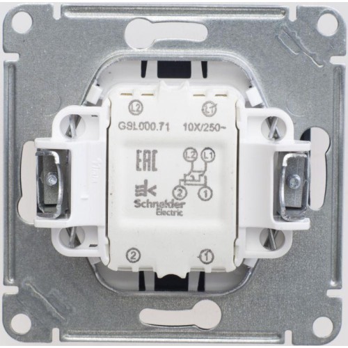 Переключатель перекрестный 1-кл. СП Glossa 10А IP20 (сх. 7) 10AX механизм шоколад. SE GSL000871