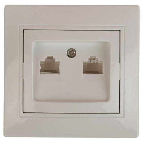 Розетка компьютерная 2-м СП Plano RJ45 сл.кость 1-304-02 Intro Б0043242