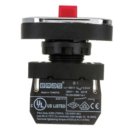 Кнопка тройная с аварийной кнопкой "STOP" бел. EMAS B121B30BB