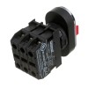 Кнопка тройная с аварийной кнопкой "STOP" бел. EMAS B121B30BB