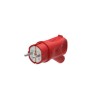 Вилка угловая MultiSet 2К+З 16А 250В IP44 каучук красн. SE MST1402RD