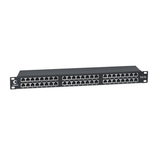 Патч-панель 19дюйм 1U 48 портов RJ45 кат.5E полностью экранир. Dual IDC высокой плотности Cabeus 889