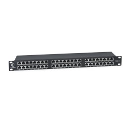 Патч-панель 19дюйм 1U 48 портов RJ45 кат.6 полностью экранир. Dual IDC высокой плотности Cabeus 8891