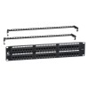 Патч-панель 19дюйм 2U 48 портов RJ45 кат.6 Dual IDC с задн. кабельн. организатором Cabeus 7447c