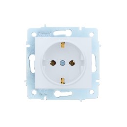 Розетка 1-м СП ASTI 16А IP20 с заземл. термопласт механизм бел. LEZARD 7081-0288-122B