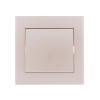 Переключатель проходной 1-кл. СП Rain 10А IP20 жемчуж./бел. метал. LEZARD 703-3030-105