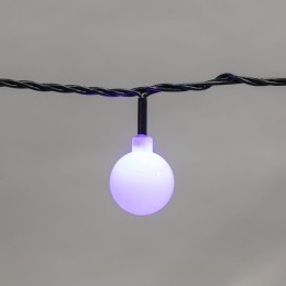 Гирлянда светодиодная "Шарики" 5м d25мм 25LED RGB ПВХ темн. зел. Neon-Night 303-550