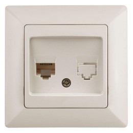 Розетка компьютерная СП Solo 4-303-02 RJ45 сл.кость Intro Б0043383
