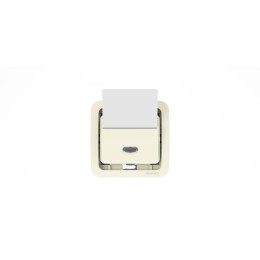 Выключатель СП Mimoza 10А IP20 без вставки крем. Makel 32183