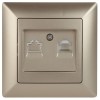Розетка компьютерная СП Solo 4-303-04 RJ45 шампань Intro Б0043385