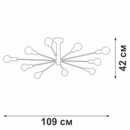 Люстра 10хE27 макс. 60Вт Vitaluce V4790-1/10PL