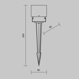Светильник Ares 8Вт 3000К IP65 ландшафтный Maytoni O309FL-L8B3K