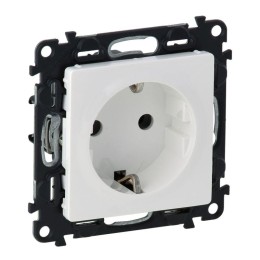 Розетка 1-м СП Valena Life 16А IP20 250В 2P+E винтов. клеммы механизм бел. Leg 753425
