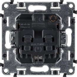Розетка 1-м СП Valena Life 16А IP20 250В 2P+E винтов. клеммы механизм бел. Leg 753425