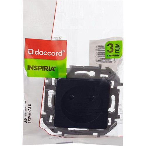 Розетка 1-м СП Inspiria 16А IP20 250В 2P механизм антрацит Leg 673713