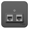 Розетка компьютерная 2-м ОП Blanca RJ45 кат.5E с изолир. пластиной антрацит SE BLNIA045456
