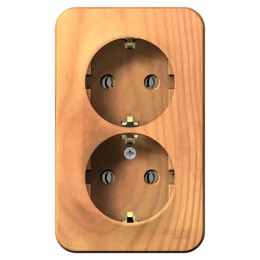 Розетка 2-м ОП Blanca 16А IP20 250В с заземл. без защ. шторок ясень SE BLNRA010205